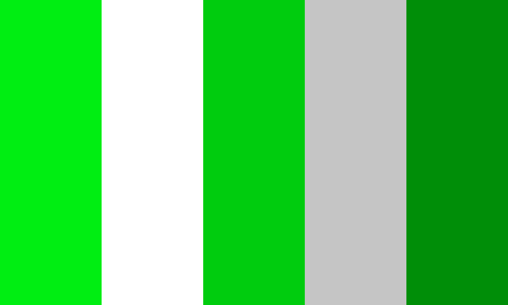 Darkness: White and Green to Deep Green and Grey