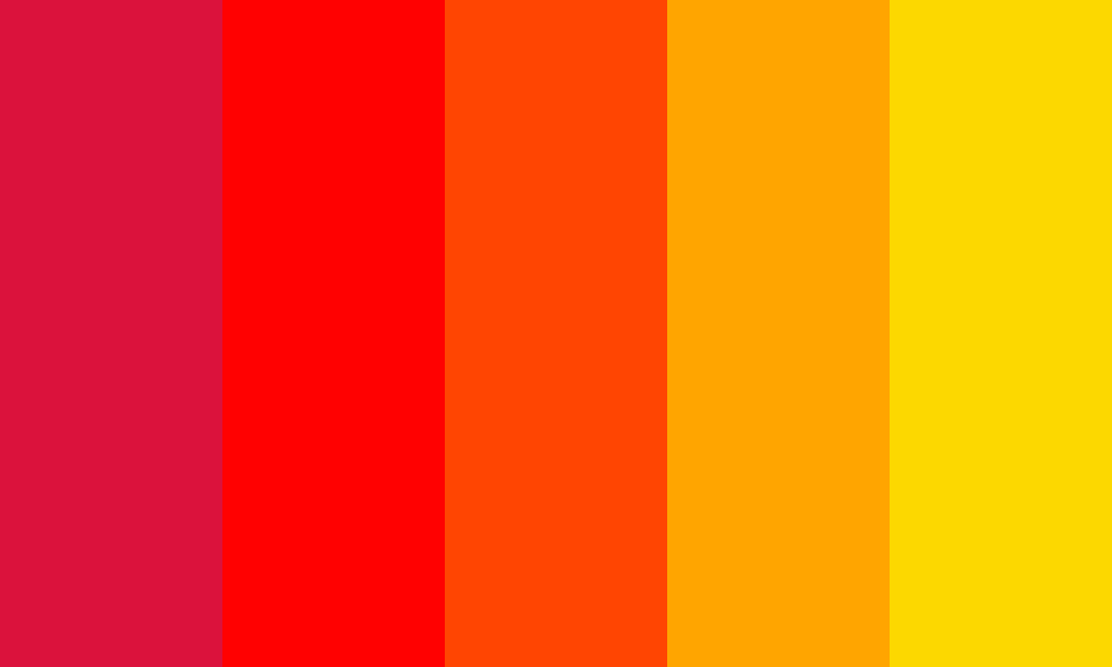 Warm Colours Color Palette Html Colors